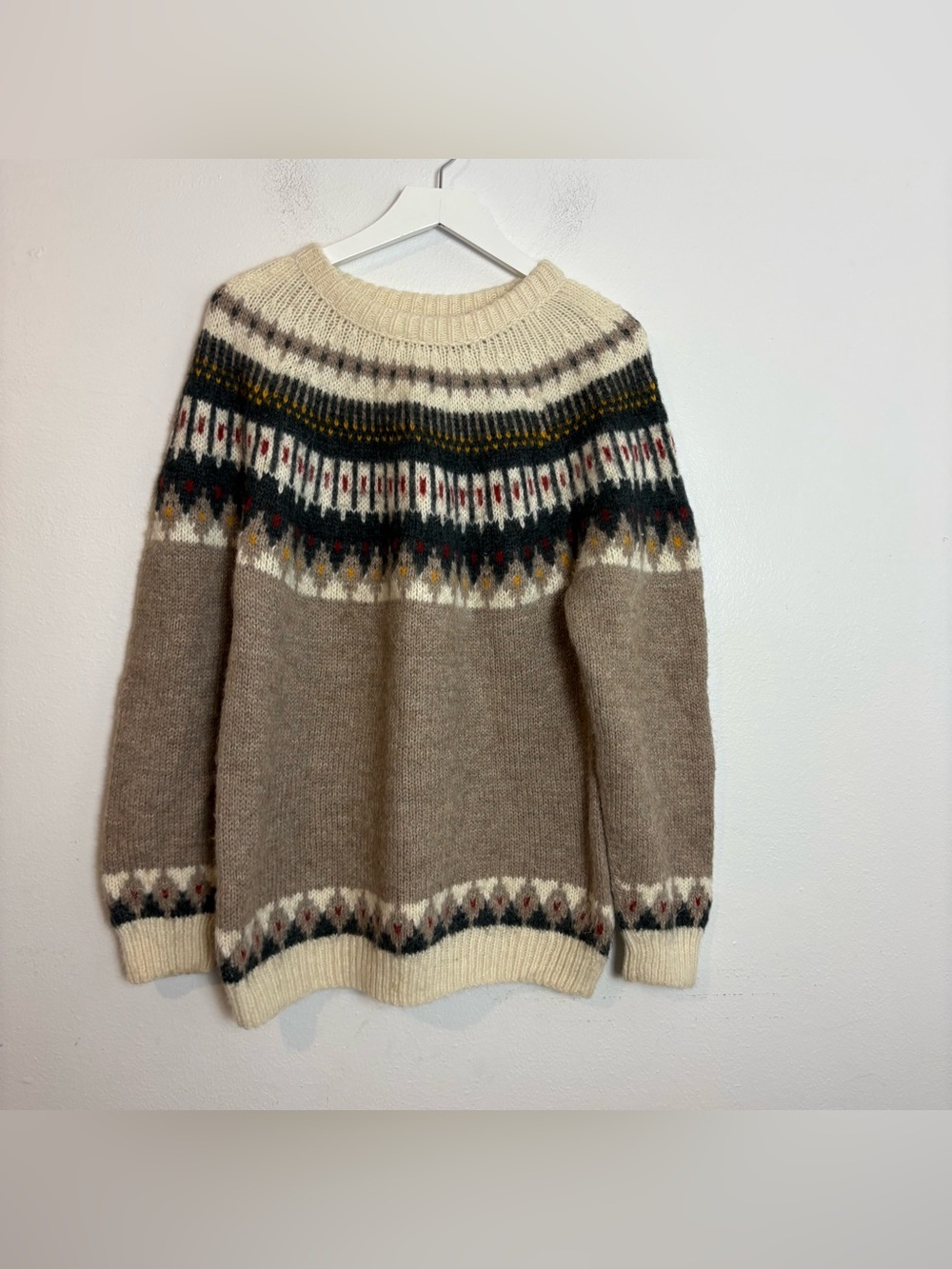 VTG Unisex Alpaca Connection Warm Fairisle Fina Alpaca Sweater M/L